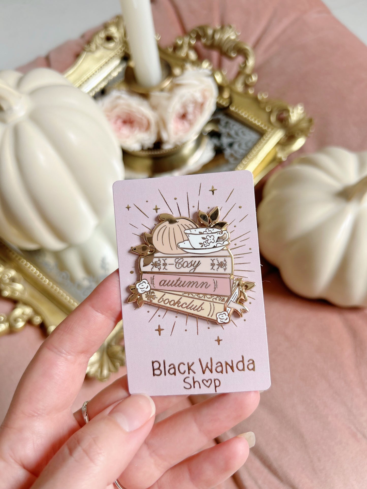 Autumn bookclub pins