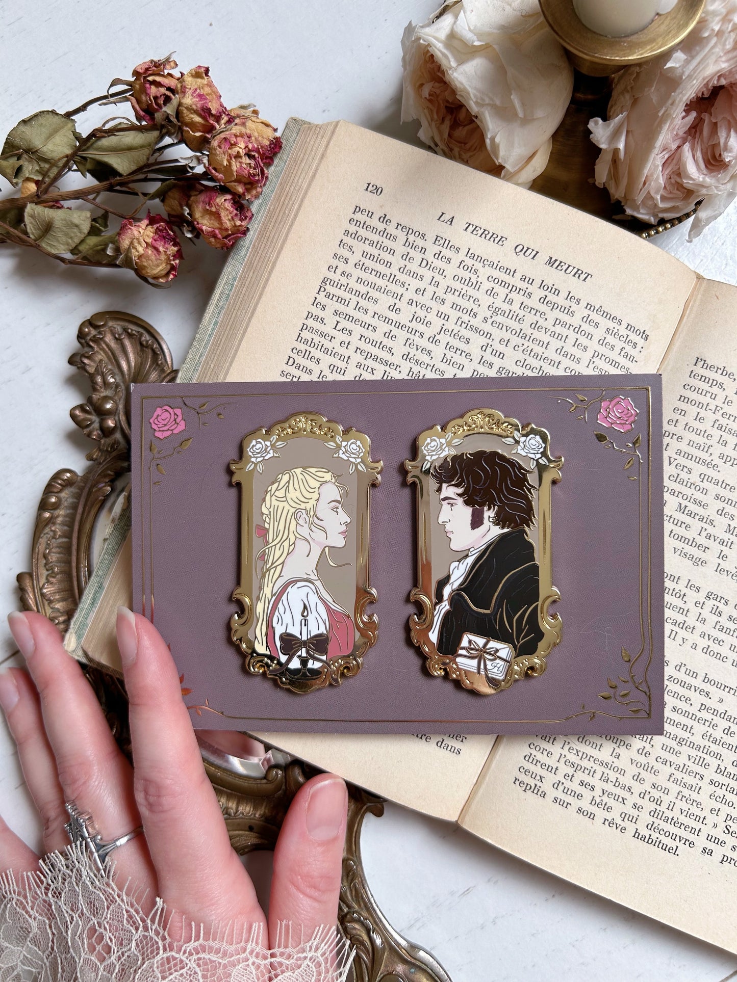 Cathy & Heathcliff pins