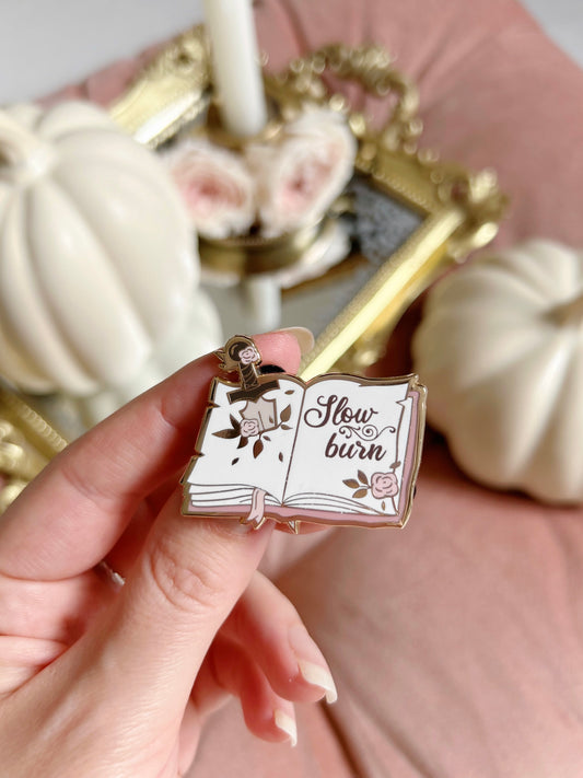 Slow burn book pins
