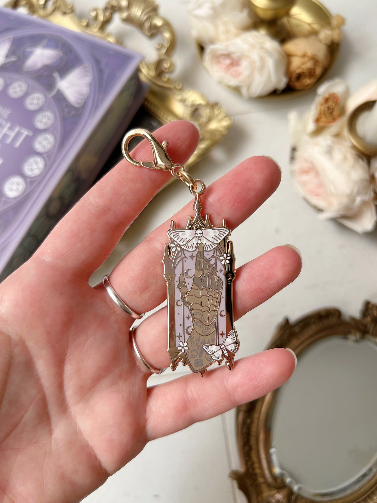 The Knight and the Moth - keychain