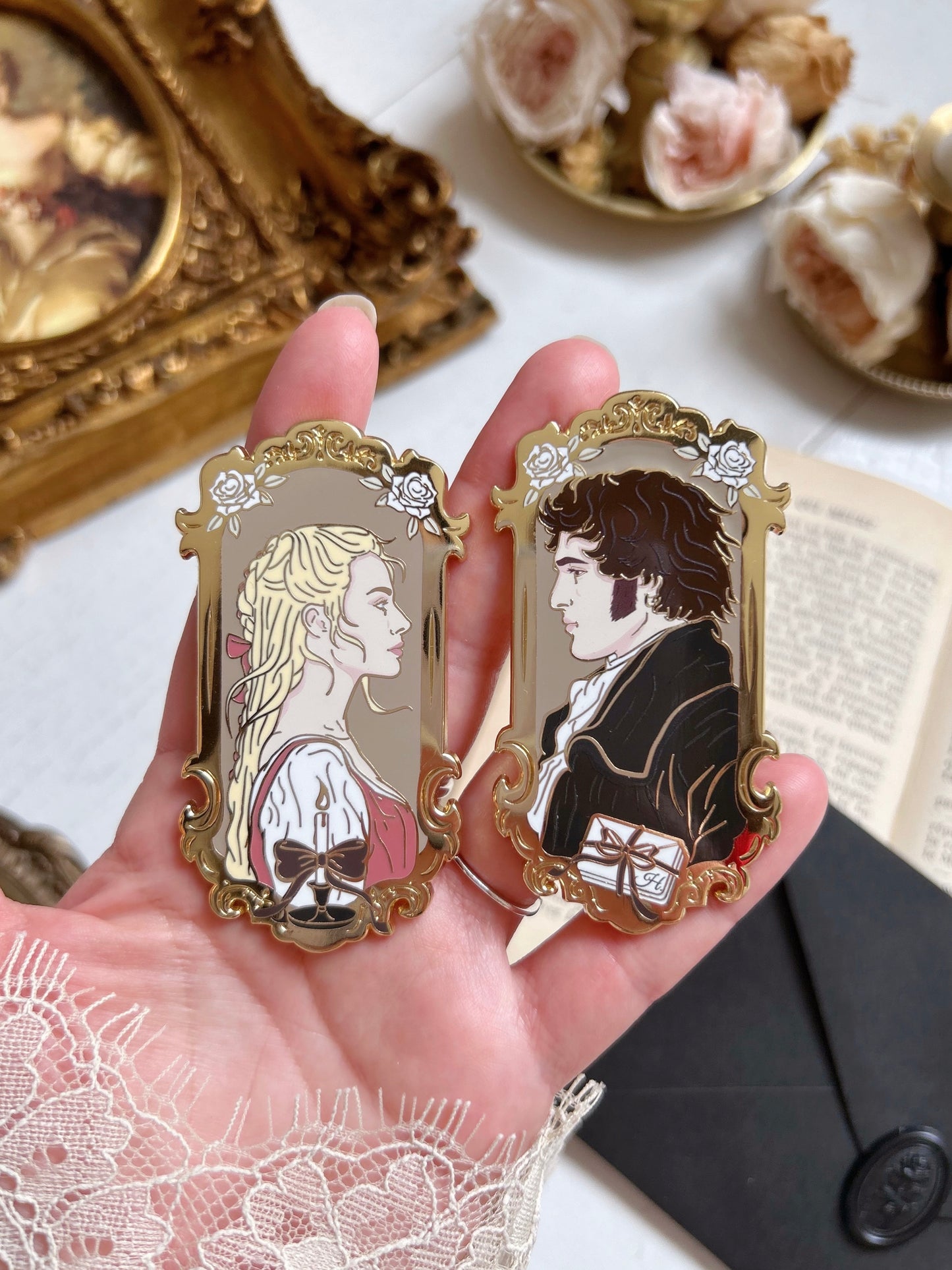 Cathy & Heathcliff pins