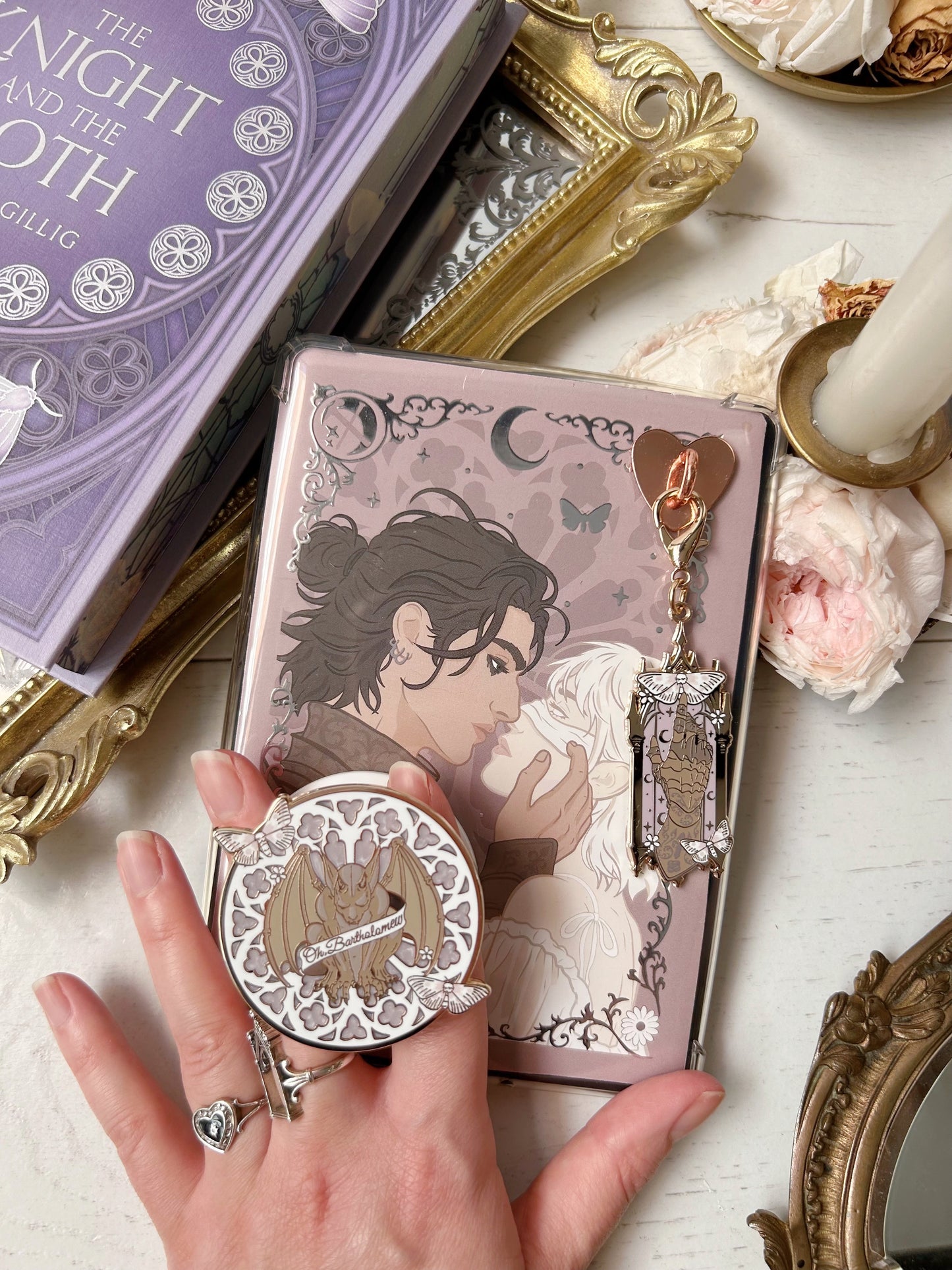 The Knight and the Moth - keychain