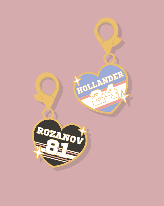 PRE ORDER - Heated Rivalry hearts Keychain