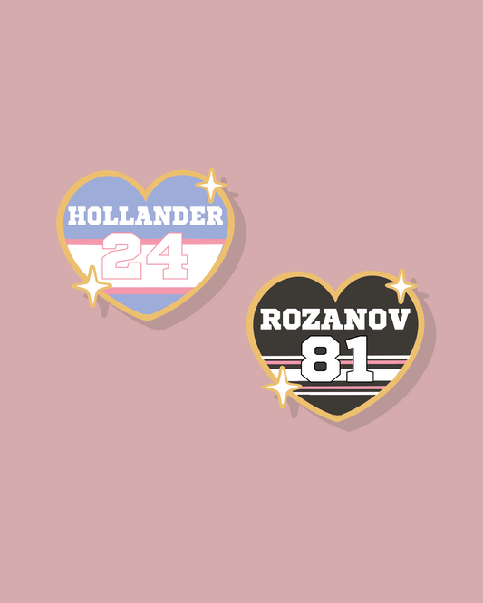 PRE ORDER - Heated Rivalry hearts pins