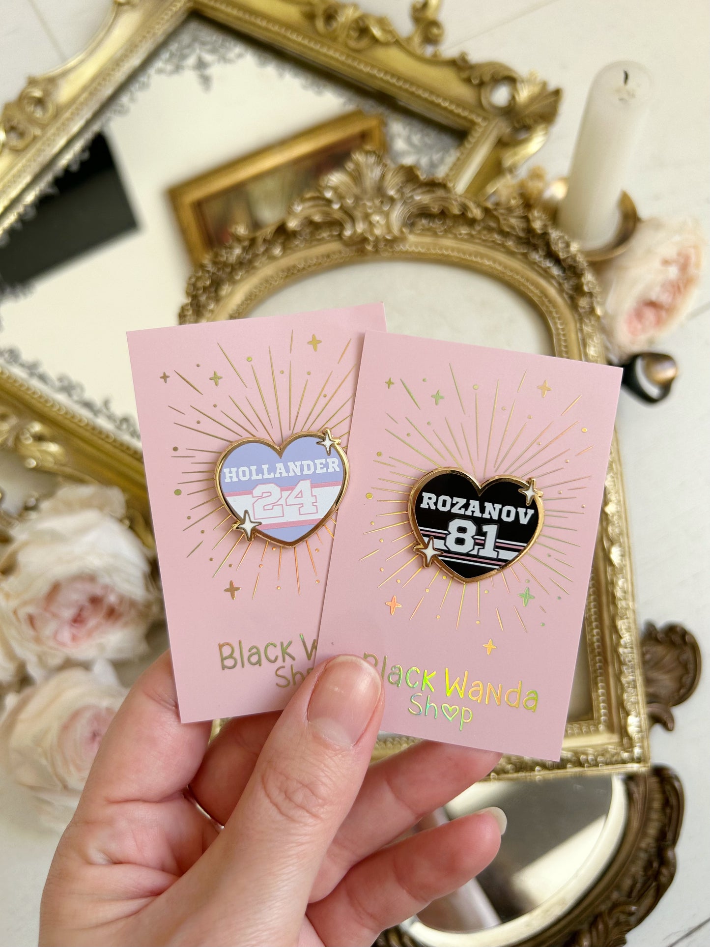 PRE ORDER - Heated Rivalry hearts pins