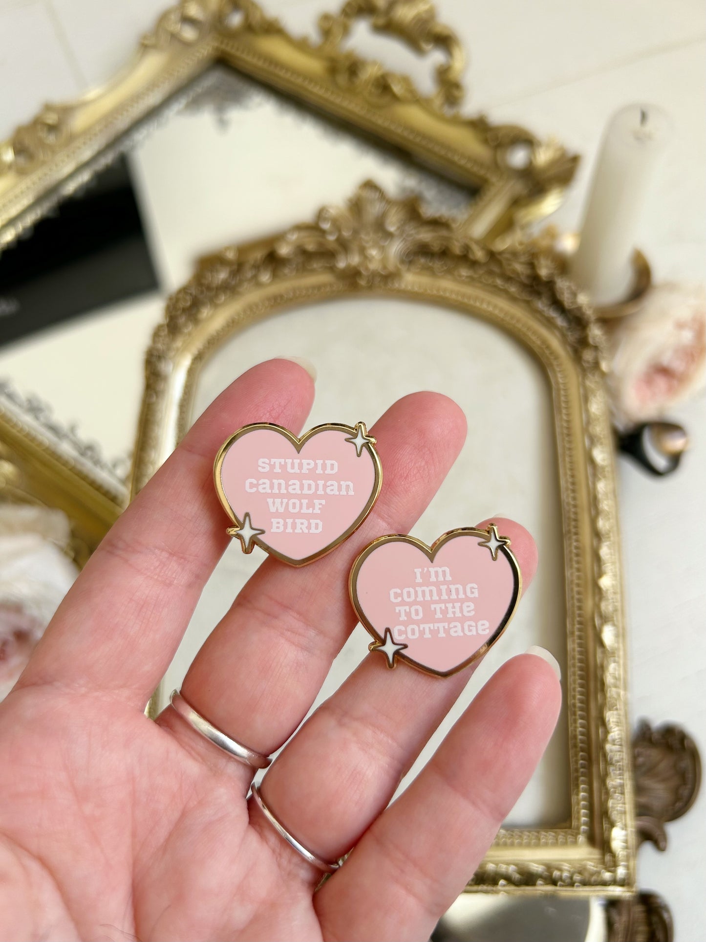 PRE ORDER - Heated Rivalry hearts pins