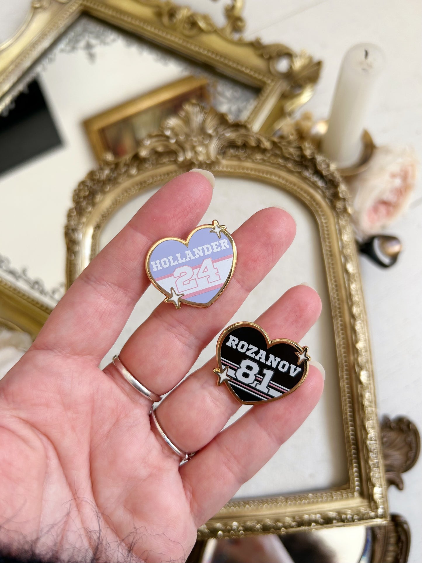 PRE ORDER - Heated Rivalry hearts pins