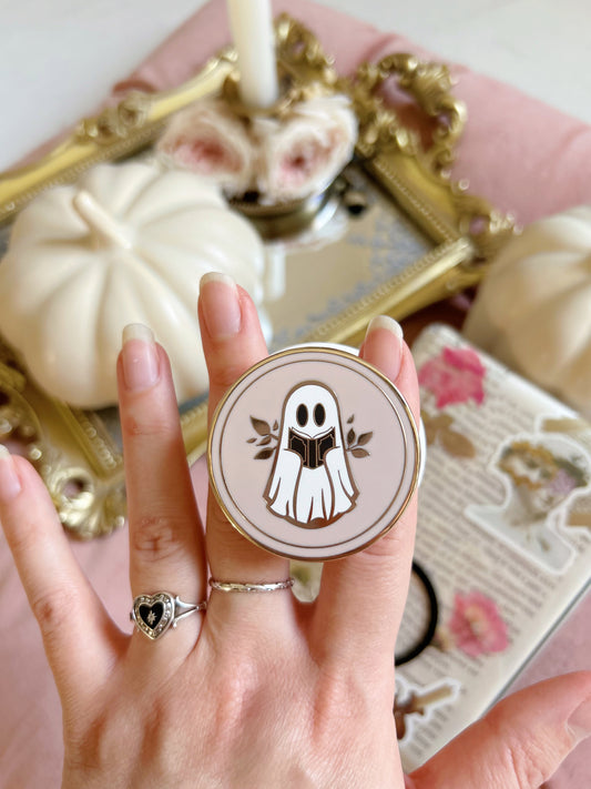 Pink Reading ghost magnetic grip holder
