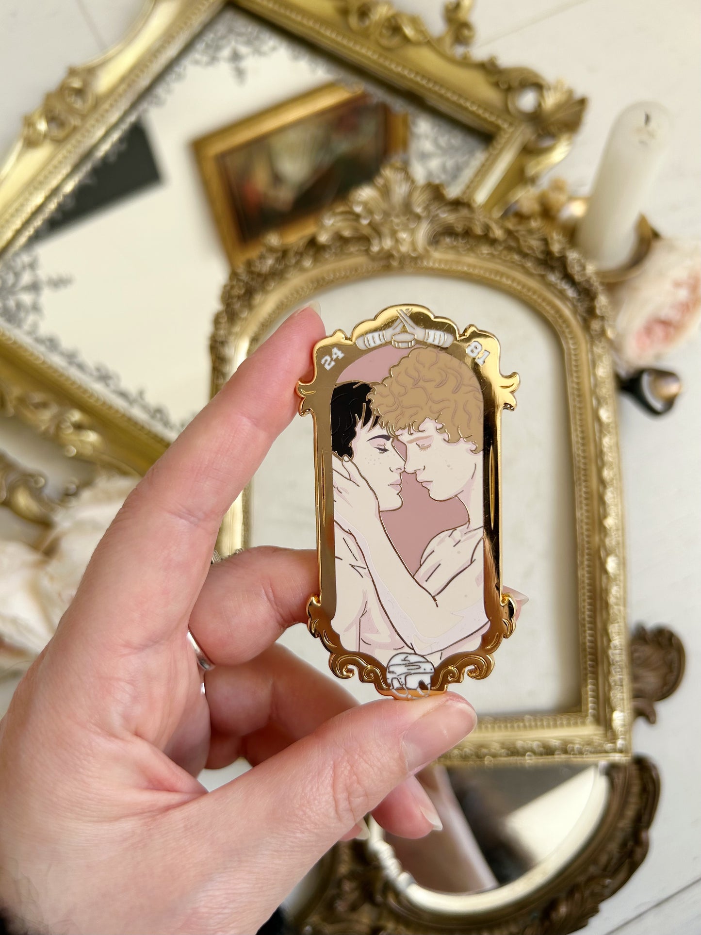 2nd PREORDER WAVE - Heated Rivalry frame pin