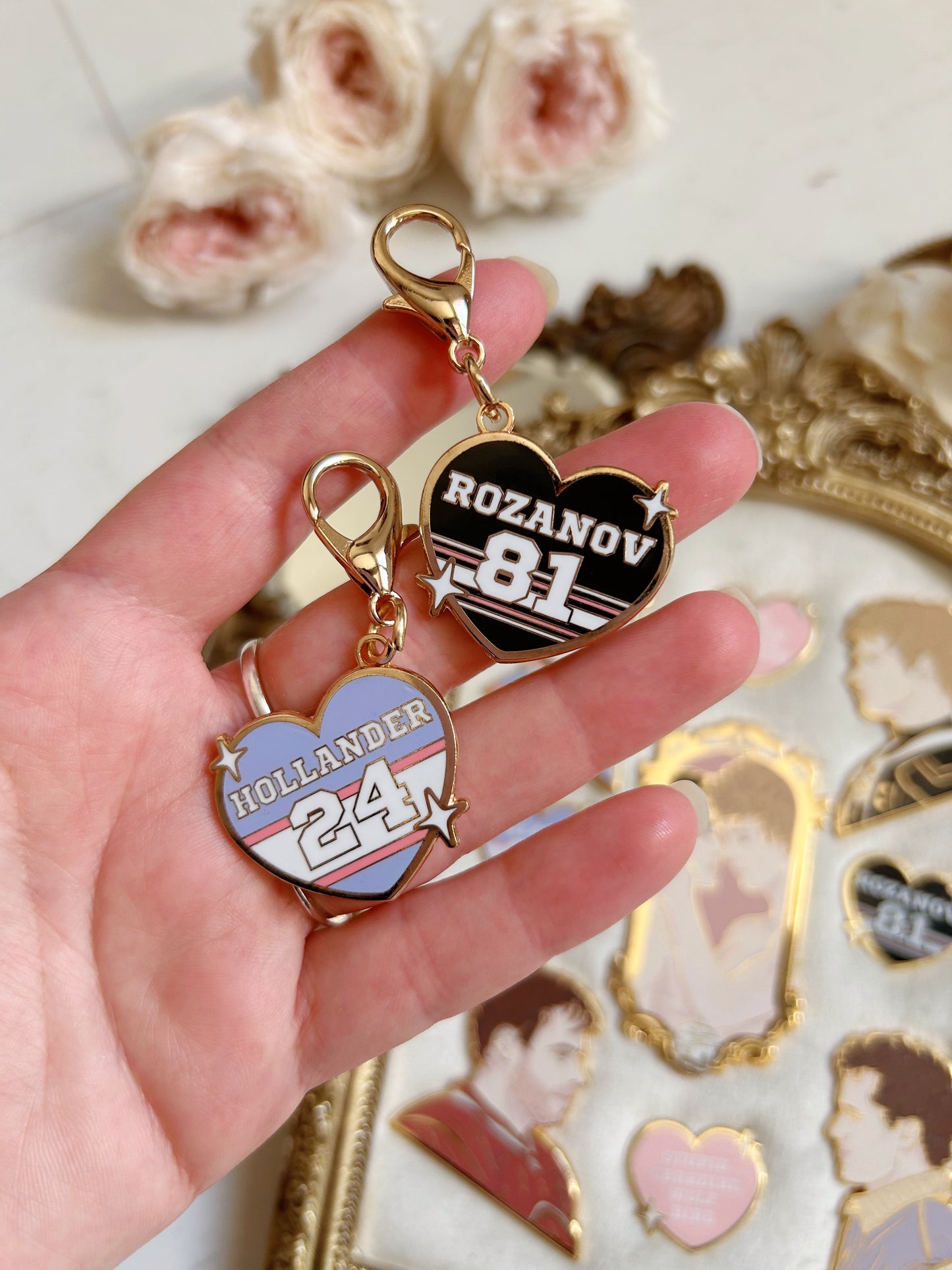 PRE ORDER - Heated Rivalry hearts Keychain