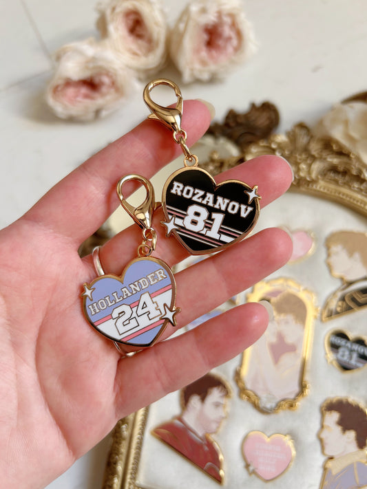 PRE ORDER - Heated Rivalry hearts Keychain