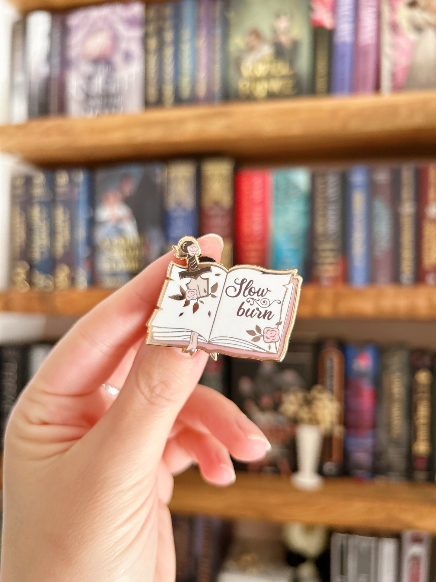 Slow burn book pins