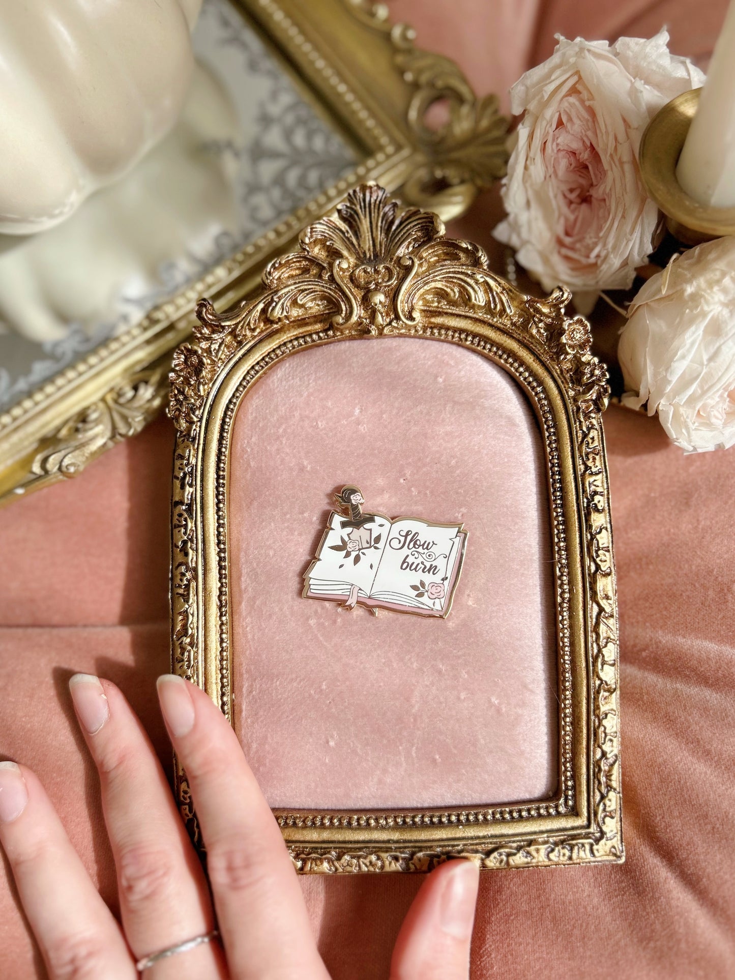 Slow burn book pins