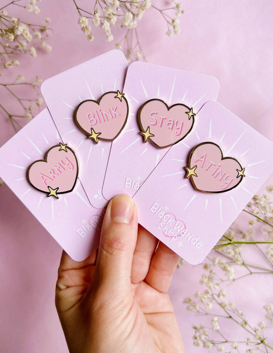 Kpop hearts pins