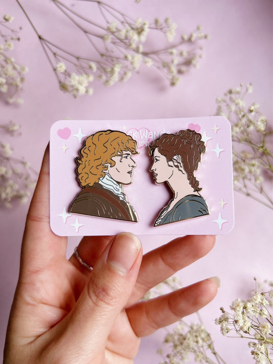 Claire and Jamie pins set