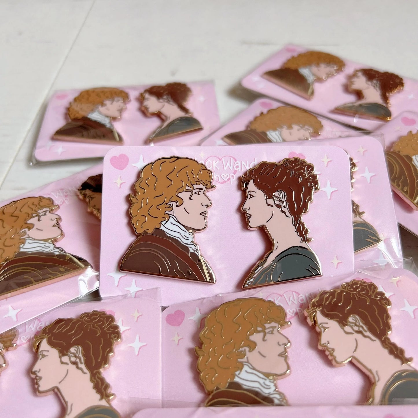 Claire and Jamie pins set
