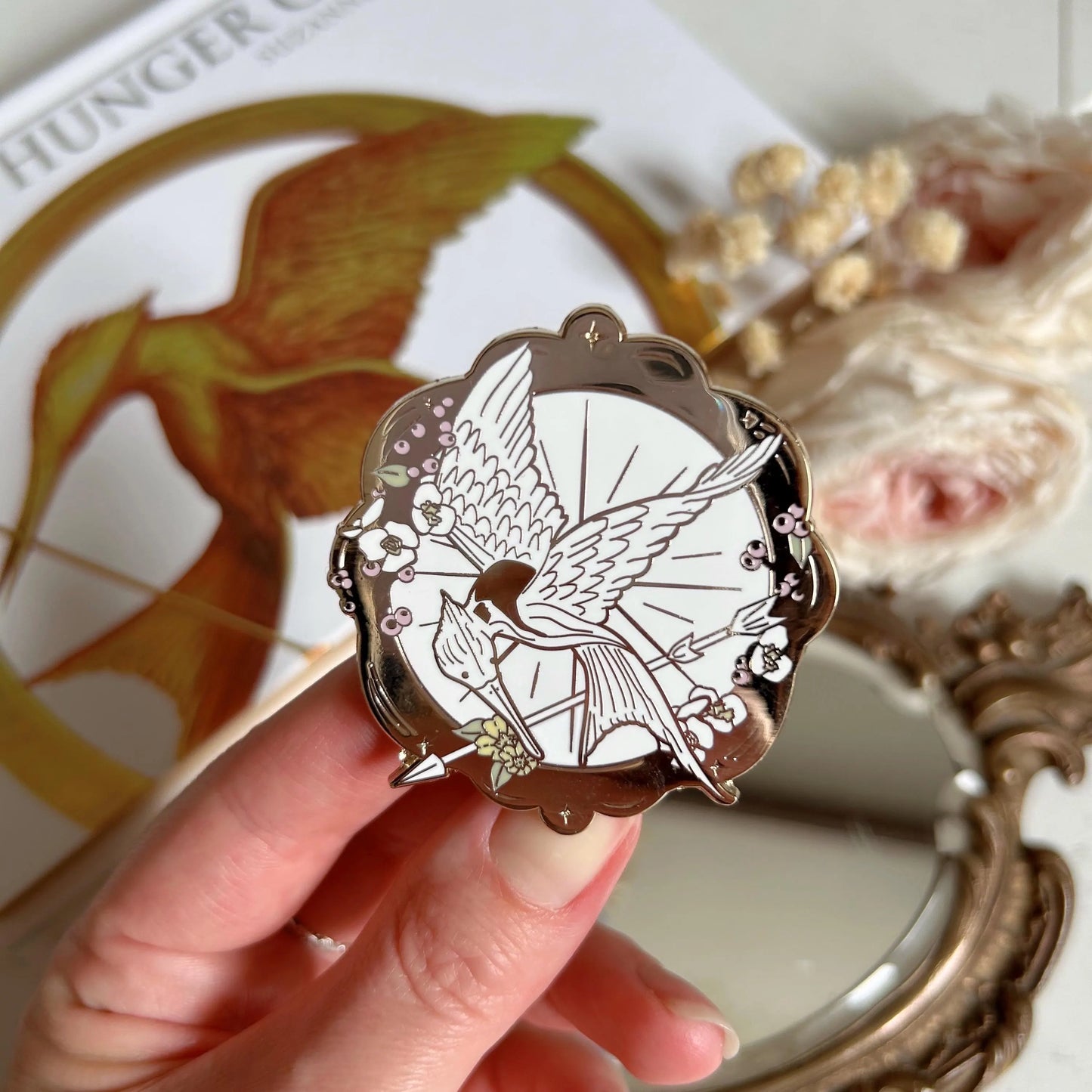 MockingJay white Pins