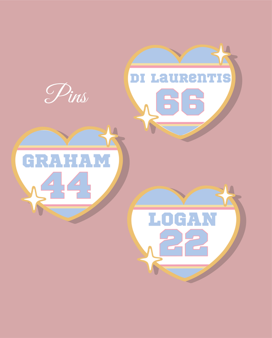 PRE ORDER - Off Campus hearts pins